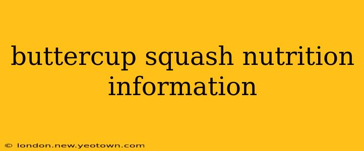 buttercup squash nutrition information