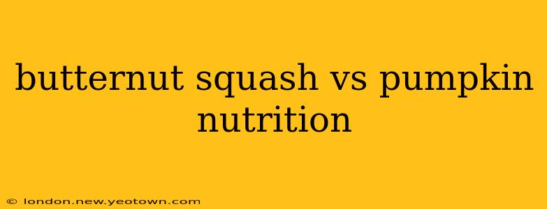 butternut squash vs pumpkin nutrition