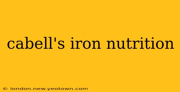cabell's iron nutrition