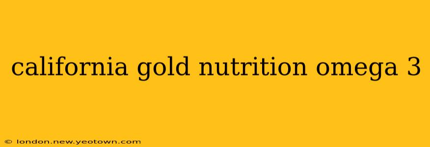california gold nutrition omega 3