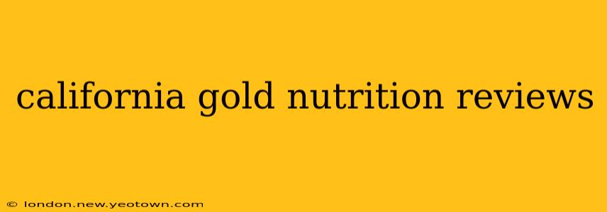 california gold nutrition reviews