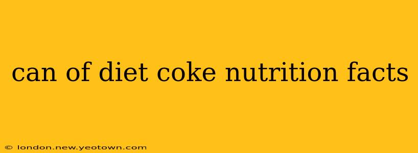 can of diet coke nutrition facts