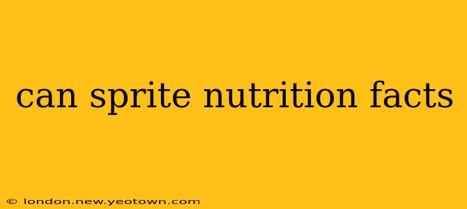 can sprite nutrition facts