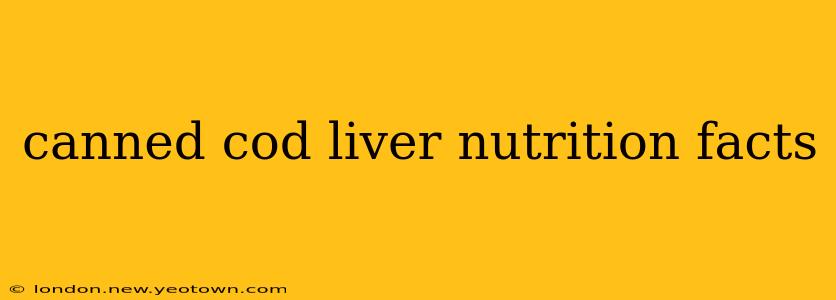 canned cod liver nutrition facts