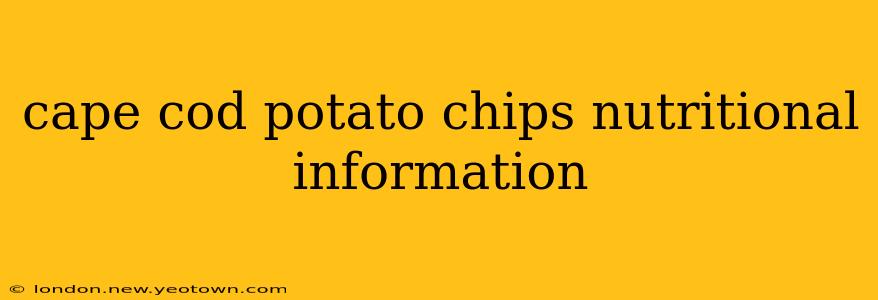 cape cod potato chips nutritional information