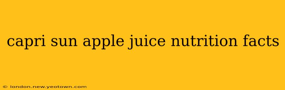 capri sun apple juice nutrition facts