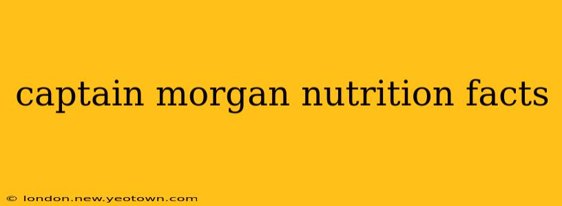 captain morgan nutrition facts