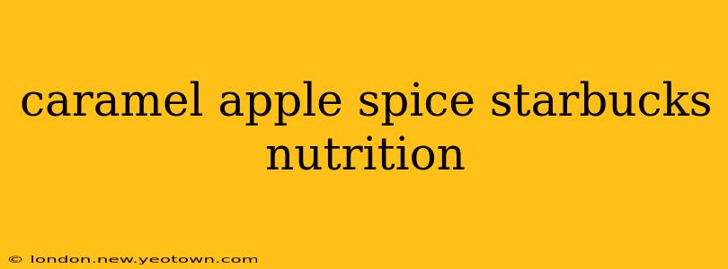 caramel apple spice starbucks nutrition