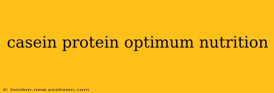 casein protein optimum nutrition