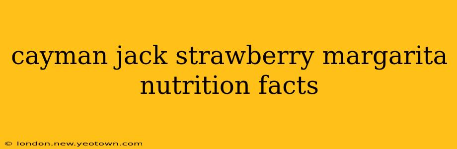 cayman jack strawberry margarita nutrition facts