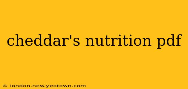 cheddar's nutrition pdf