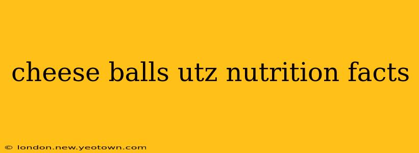 cheese balls utz nutrition facts