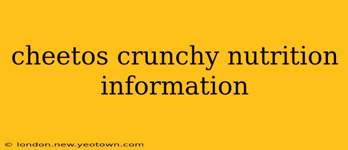 cheetos crunchy nutrition information