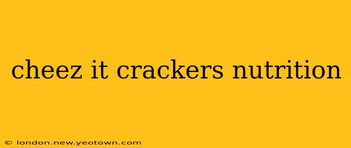cheez it crackers nutrition