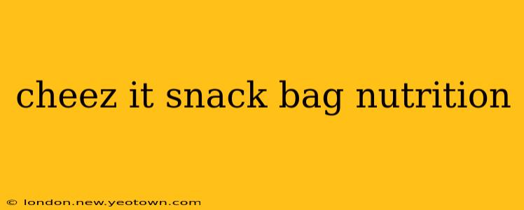 cheez it snack bag nutrition