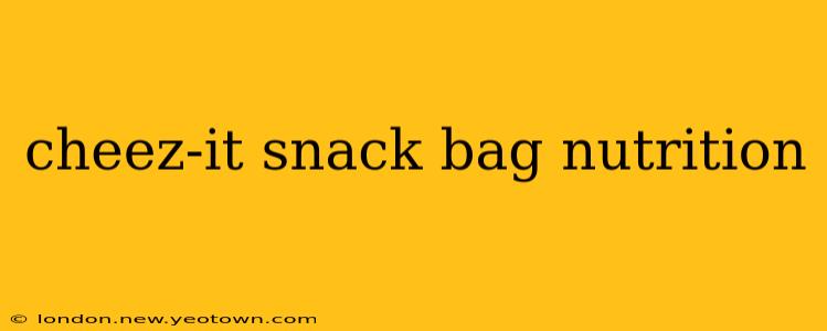 cheez-it snack bag nutrition