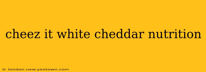 cheez it white cheddar nutrition