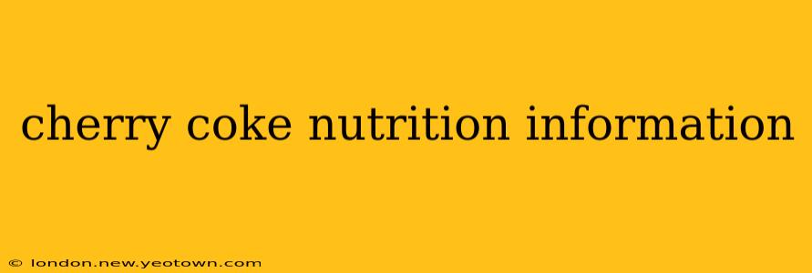 cherry coke nutrition information