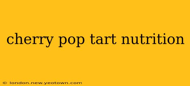 cherry pop tart nutrition