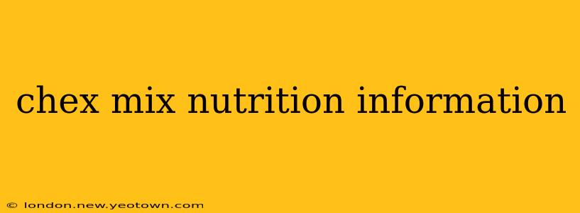 chex mix nutrition information