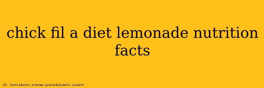 chick fil a diet lemonade nutrition facts