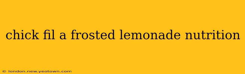 chick fil a frosted lemonade nutrition