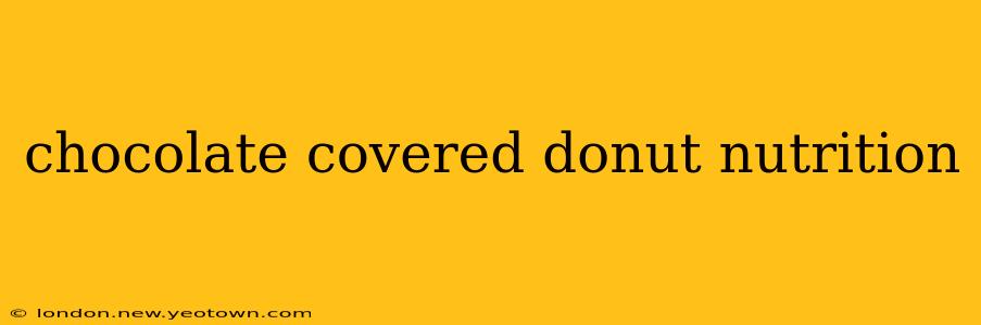 chocolate covered donut nutrition