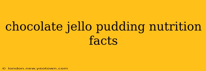 chocolate jello pudding nutrition facts