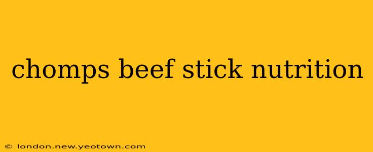chomps beef stick nutrition