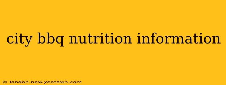 city bbq nutrition information