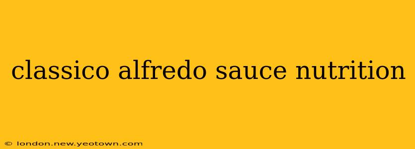 classico alfredo sauce nutrition