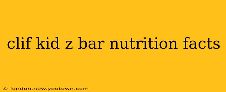 clif kid z bar nutrition facts