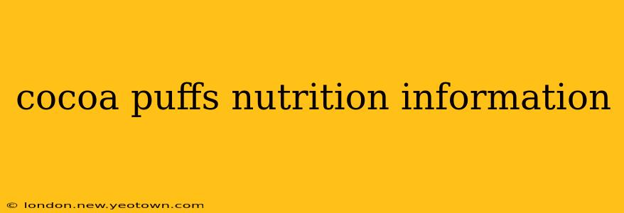 cocoa puffs nutrition information