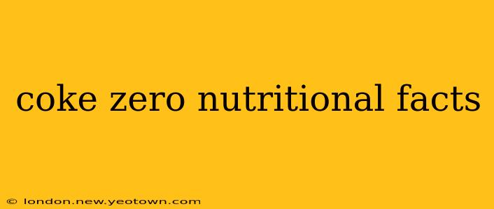 coke zero nutritional facts