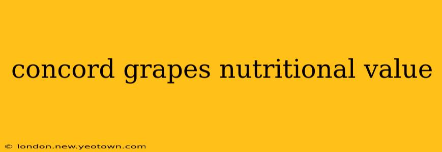 concord grapes nutritional value