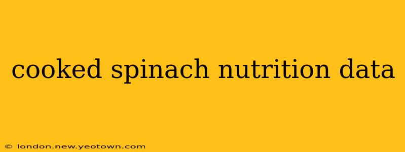 cooked spinach nutrition data