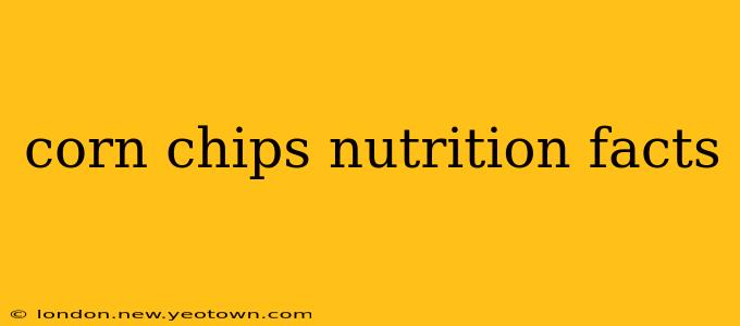 corn chips nutrition facts