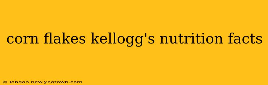 corn flakes kellogg's nutrition facts