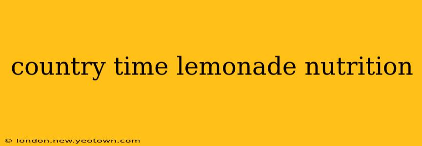 country time lemonade nutrition