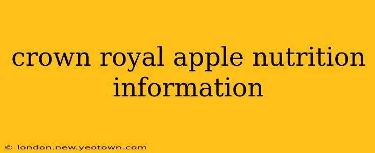 crown royal apple nutrition information
