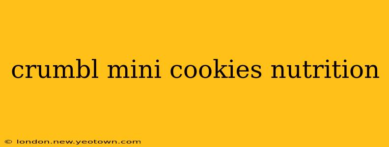 crumbl mini cookies nutrition