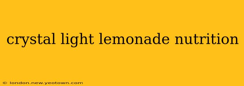 crystal light lemonade nutrition