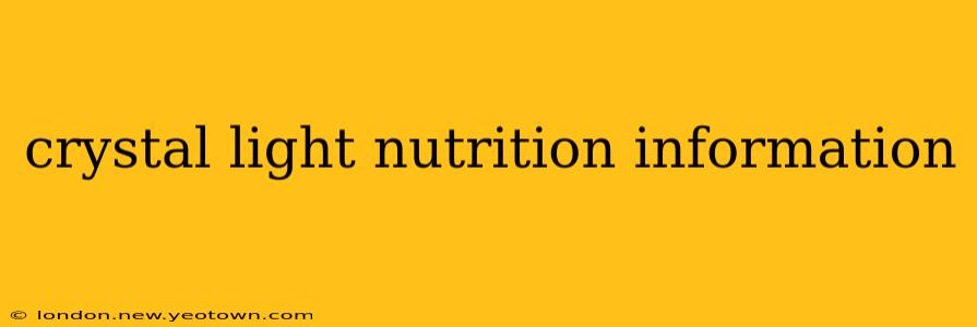 crystal light nutrition information