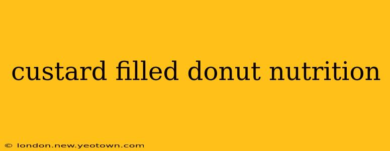 custard filled donut nutrition