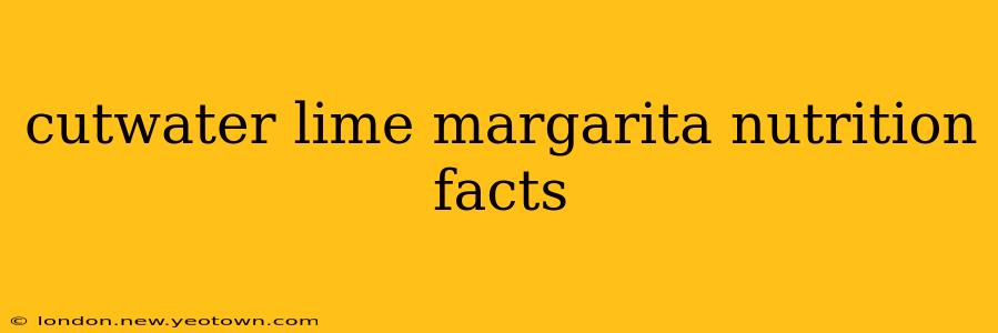 cutwater lime margarita nutrition facts