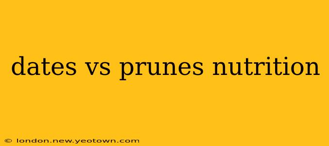 dates vs prunes nutrition