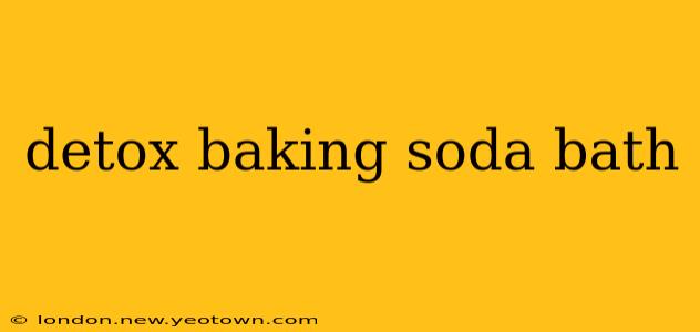detox baking soda bath
