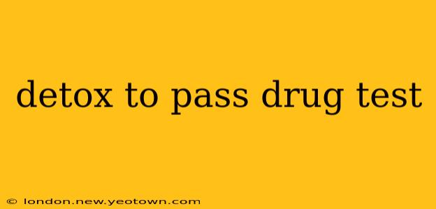 detox to pass drug test
