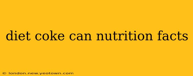 diet coke can nutrition facts