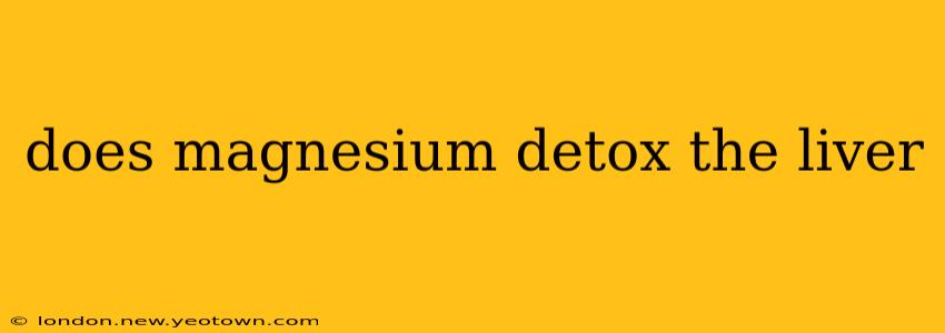 does magnesium detox the liver